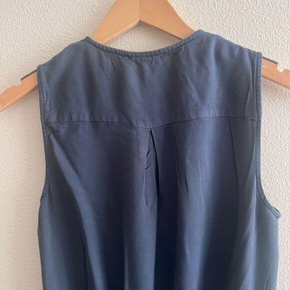 F21 Lace Up Romper, Blue, Sz Small - Picture 5 of 5